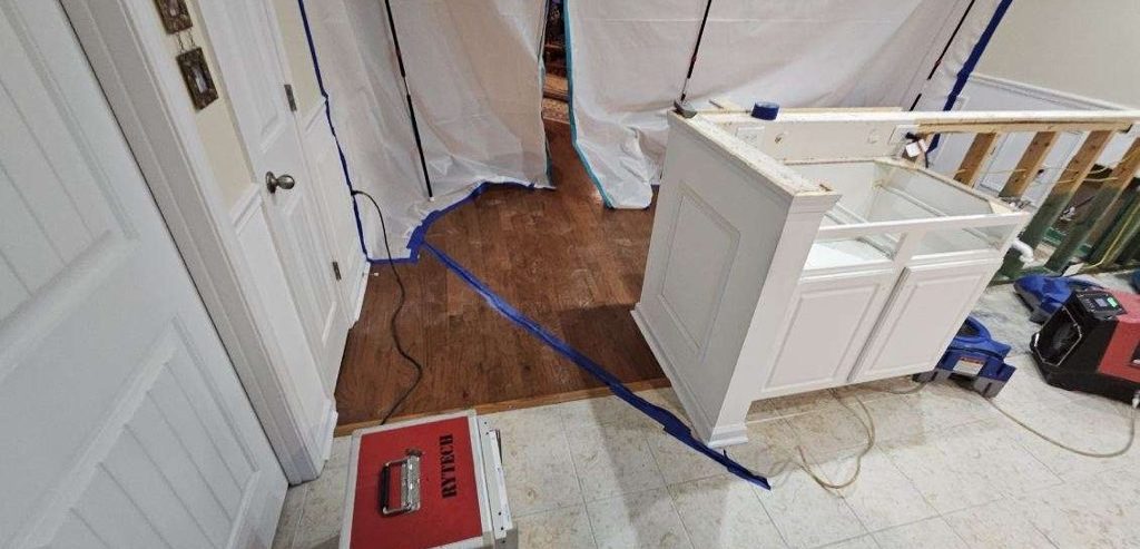 Water damage cleanup in a Myrtle Beach, SC  property where emergency services were needed 